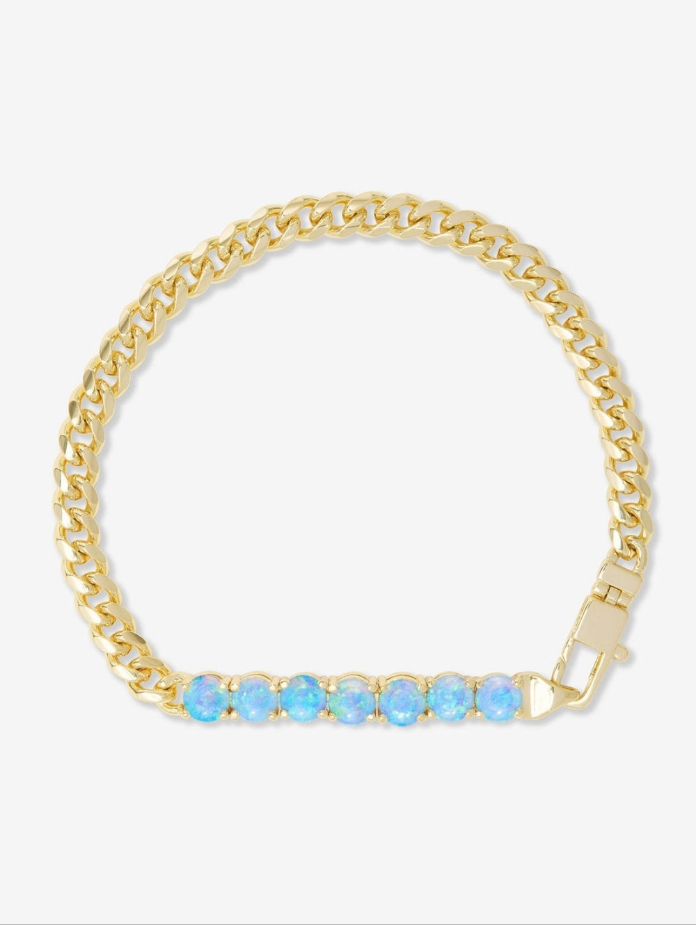 Melinda Maria Julian Loves Opals 5mm Chain Bracelet 7.5" Gold New ✨️FIRM